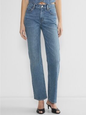 Aritzia Denim Forum 90s Snatched Mid-rise Straight size 25
